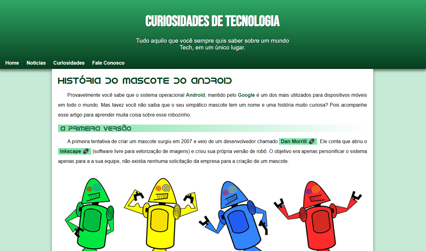 Screenshot do projeto Android com design responsivo